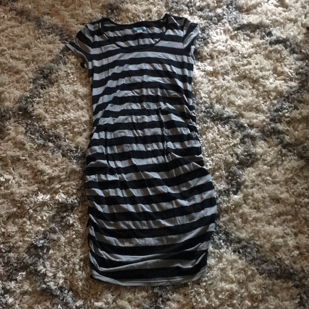 Striped maternity dress